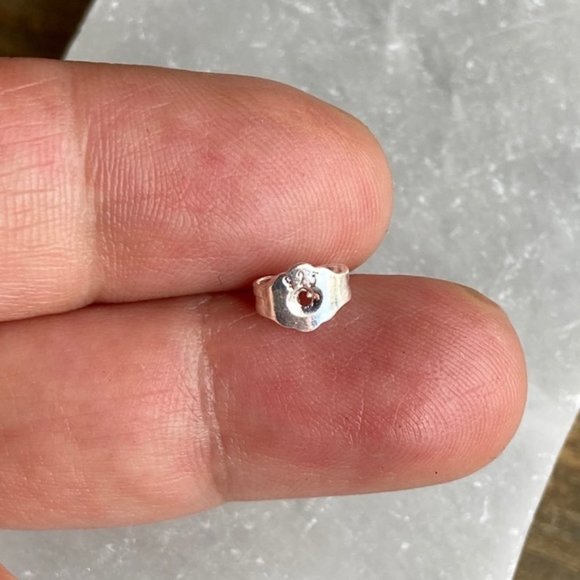 BIG AQUAMARINE 9MM STERLING SILVER STUDS - Picture 2 of 4